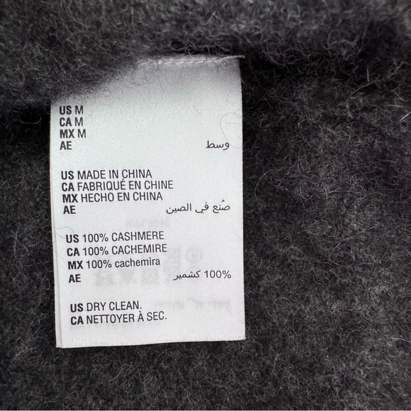 Charter Club Luxury Sweater high neck 100% Cashmere Gray M - Picture 5 of 5